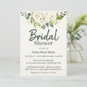 *~* Waterverf Witte Roos Vrijgezellenfeest Lavende Kaart (Staand voorkant)