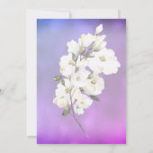 *~* Waterverf Witte Roos Vrijgezellenfeest Magenta Kaart (Achterkant)