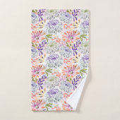 Waterverf witte, roze bloemen bad handdoek (Handdoek)