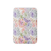 Waterverf witte, roze bloemen badmat (Voorkant Verticaal)