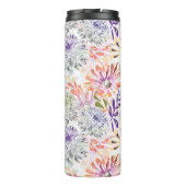 Waterverf witte, roze bloemen thermosbeker (Achterkant)