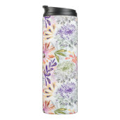 Waterverf witte, roze bloemen thermosbeker (Geroteerd rechts)
