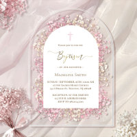 waterverf witte roze bloemetjes Doop