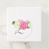 Waterverf Witte Roze Roses Grazie Bedankjes Labels (In situ)