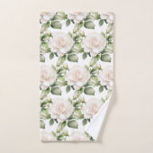 Waterverf witte rozen bad handdoek (Handdoek)