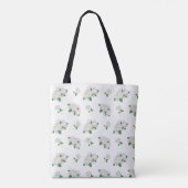 Waterverf witte rozen Tote Bag (Achterkant)