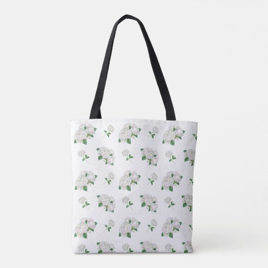  Waterverf witte rozen Tote Bag (Achterkant)