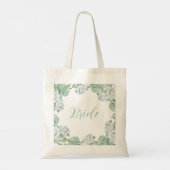 Waterverf witte rozen tote bag (Achterkant)