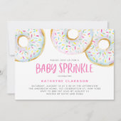 Waterverf Witte Sprinkle Donuts Baby Sprinkle Kaart (Voorkant)