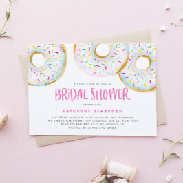 Waterverf Witte Sprinkle Donuts Vrijgezellenfeest Kaart