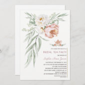 Waterverf Witte Stof Rose Bloemen Bruiloft Feest Kaart (Voorkant / Achterkant)