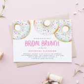Waterverf Witte Strook Donuts Bridal Brunch Kaart