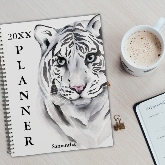 Waterverf Witte Tijger Custom Planner