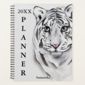 Waterverf Witte Tijger Custom Planner (Voorkant)