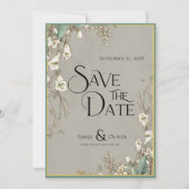 Waterverf Witte ventilator Greenery Save The Date (Voorkant)