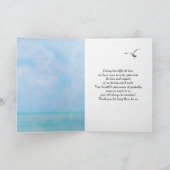 Waterverf Witte Vuurtoren Sympathie Dank u Kaart (Binnen)