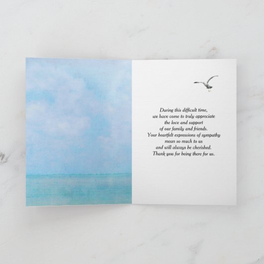 Waterverf Witte Vuurtoren Sympathie Dank u Kaart (Binnen)