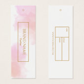 Waterverf Witte Zakelijke Kleding Hang label | Gou Mini Visitekaartjes (Voorkant /achterkant)