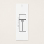 Waterverf Witte Zakelijke Kleding Hang label Mini Visitekaartjes (Achterkant)