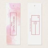 Waterverf Witte Zakelijke Kleding Hang label | roz Mini Visitekaartjes (Voorkant /achterkant)