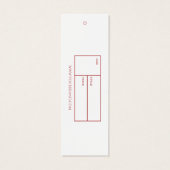 Waterverf Witte Zakelijke Kleding Hang label | roz Mini Visitekaartjes (Achterkant)