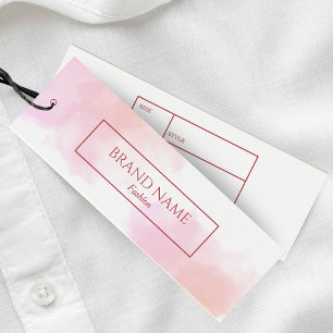 Waterverf Witte Zakelijke Kleding Hang label   roz Mini Visitekaartjes