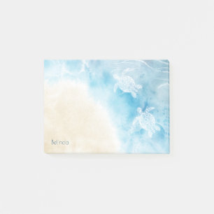 Waterverf witte zeeschildpad post-it® notes