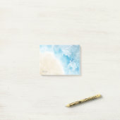 Waterverf witte zeeschildpad post-it® notes (Op bureau)