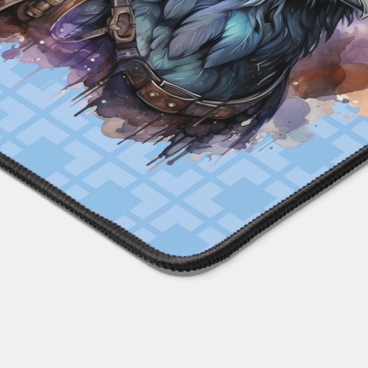 Waterverf Wizard Raven Bird Bureaumat (Hoek)