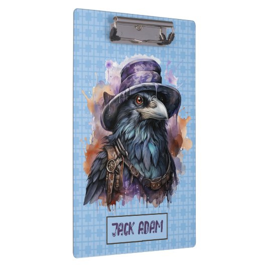 Waterverf Wizard Raven Bird Klembord (Rechts)