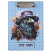 Waterverf Wizard Raven Bird Klembord (Voorkant)