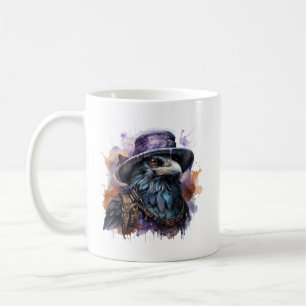 Waterverf Wizard Raven Bird Koffiemok