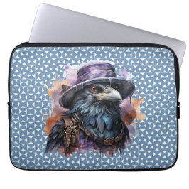 Waterverf Wizard Raven Bird Laptop Sleeve