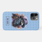 Waterverf Wizard Raven Bird Naam aanpassen Case-Mate iPhone Case (Achterkant (horizontaal))