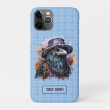 Waterverf Wizard Raven Bird Naam aanpassen