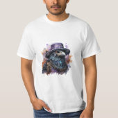 Waterverf Wizard Raven Bird T-shirt (Voorkant)