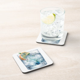 WATERVERF WODKA OP DE ROTSEN BIER ONDERZETTER