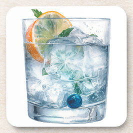 WATERVERF WODKA OP DE ROTSEN BIER ONDERZETTER