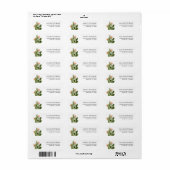 Waterverf Woestijn Cacti Cactus Retouradres Etiket (Full Sheet)