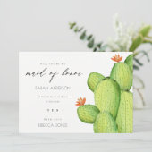 WATERVERF WOESTIJN CACTUS B LOEM ENEERBIEDSDAME KAART (Staand voorkant)