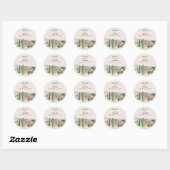 Waterverf Woestijn Cactus Boho Bruiloft Ronde Sticker (Vel)