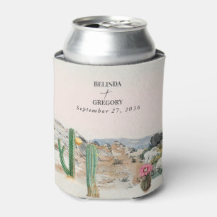 Waterverf Woestijn Cactus Boho Trouwcadeau Blikjeskoeler