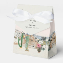 Waterverf Woestijn Cactus Boho Trouwgunst Bedankdoosjes