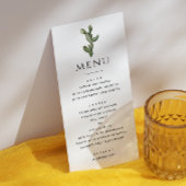 Waterverf Woestijn Cactus | Elegante Boho Bruiloft Menu