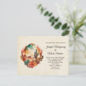 Waterverf woestijn cactus en bergen bruiloft uitnodiging briefkaart (Staand voorkant)