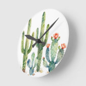 Waterverf Woestijn Cactus Tuin Ronde Klok (Hoek)