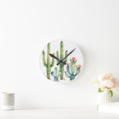 Waterverf Woestijn Cactus Tuin Ronde Klok (Huis)