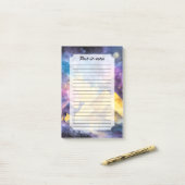 Waterverf Woestijn Galaxy Kameel Piramide Reis Post-it® Notes (Op bureau)