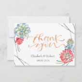 Waterverf woestijn rood succes Hartelijk dank Bedankkaart (Voorkant)