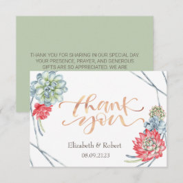 Waterverf woestijn rood succes Hartelijk dank Bedankkaart